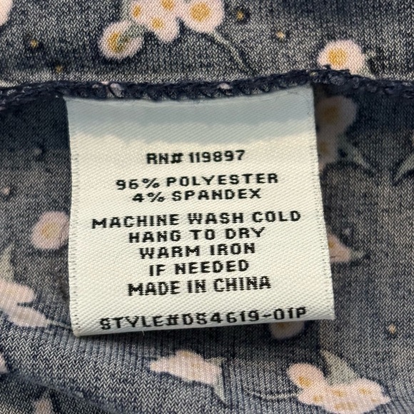 Collective Concepts Navy Pink Floral Long Sleeve Faux Wrap Jersey Dress S Petite - Picture 10 of 11